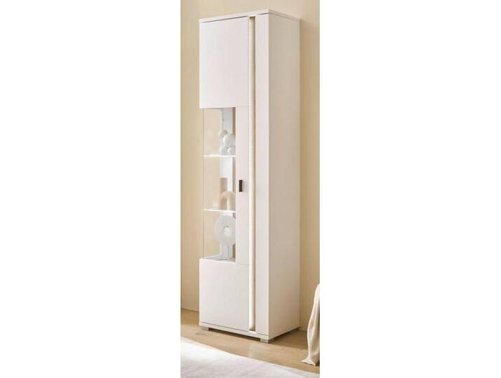 Vitrine Bellport in weiß matt und Eiche 55 x 200 cm Vitrine Bellport in weiß matt und Eiche 55 x 200 cm von GÜNSTIG EINRICHTEN