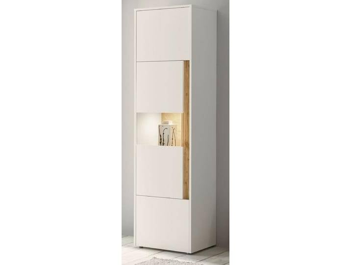 Vitrine Center in weiß und Eiche Wotan 50 x 197 cm Vitrine Center in weiß und Eiche Wotan 50 x 197 cm von GÜNSTIG EINRICHTEN