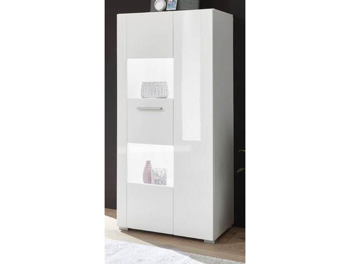 Vitrine Crucero in weiß Hochglanz 58 x 123 cm von GÜNSTIG EINRICHTEN