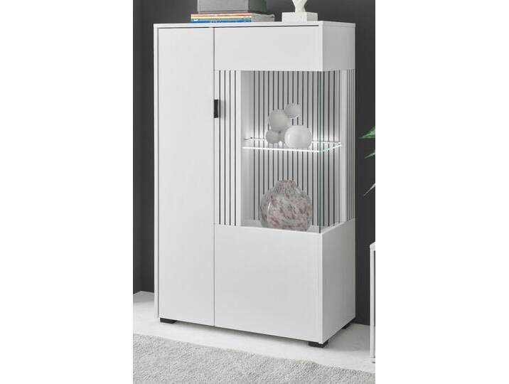 Vitrine Merced in weiß matt 75 x 125 cm Vitrine Merced in weiß matt 75 x 125 cm von GÜNSTIG EINRICHTEN