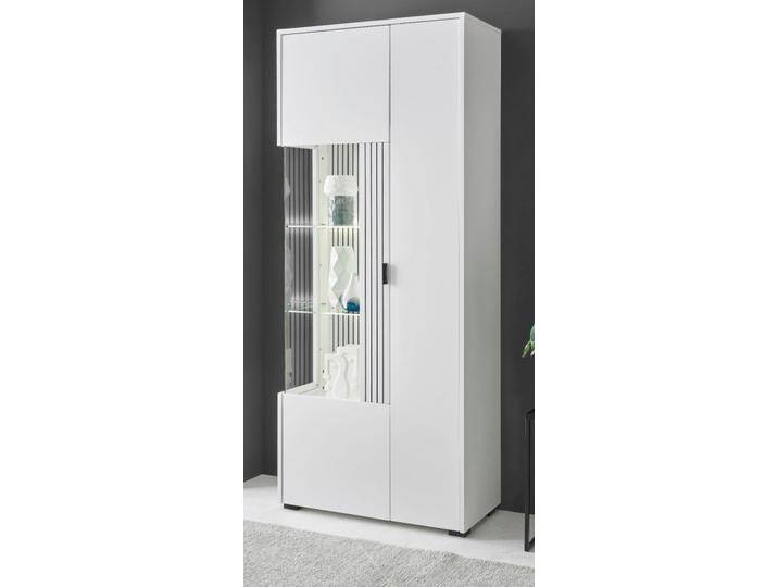 Vitrine Merced in weiß matt 75 x 180 cm von GÜNSTIG EINRICHTEN
