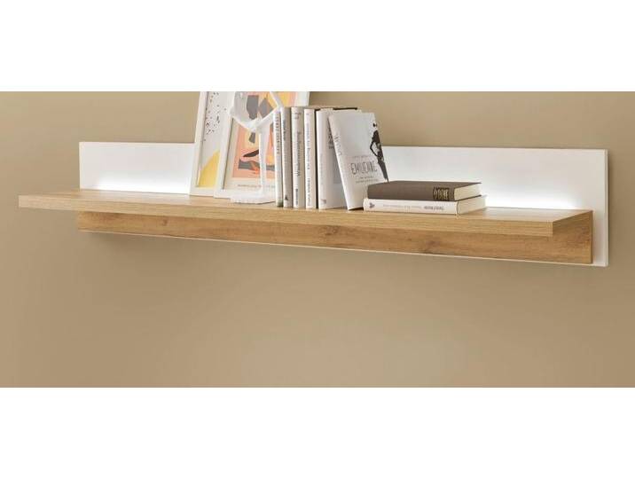 Wandboard Bellport in weiß matt und Eiche 150 cm von GÜNSTIG EINRICHTEN
