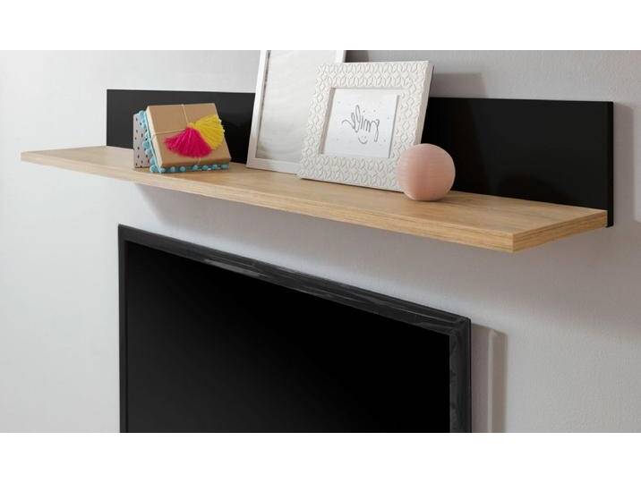 Wandboard Savanna in schwarz und Eiche 140 x 17 cm Wandboard Savanna in schwarz und Eiche 140 x 17 cm von GÜNSTIG EINRICHTEN