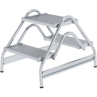 Günzburger Steigtechnik - Arbeitspodest beidseitig begehbar Aluminium geriffelt 2 x 2 Stufen - 050059 von GÜNZBURGER STEIGTECHNIK