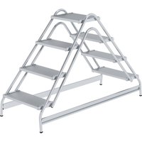 Arbeitspodest beidseitig begehbar Aluminium geriffelt 2 x 4 Stufen - 050061 - Günzburger Steigtechnik von GÜNZBURGER STEIGTECHNIK