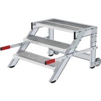 Günzburger Steigtechnik - Arbeitspodest fahrbar Stufenbreite 0,8 m Stahl-Gitterrost 3 Stufen - 050435 von GÜNZBURGER STEIGTECHNIK