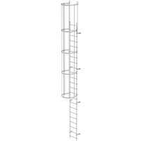 Einzügige Steigleiter mit Rückenschutz (Bau) Aluminium blank 7,64 m - 0510110 - Günzburger Steigtechnik von GÜNZBURGER STEIGTECHNIK