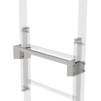 Günzburger Steigtechnik Ausstiegstritt Edelstahl 520 mm Spaltmaß 100 mm - 068966 von GÜNZBURGER STEIGTECHNIK