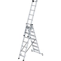 Günzburger Steigtechnik - Stufen-Mehrzweckleiter 3tlg. mit nivello-Traverse 3 x 7 Stufen - 033321 von GÜNZBURGER STEIGTECHNIK