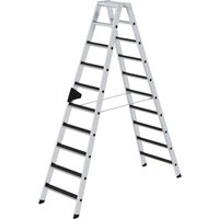 Günzburger Steigtechnik - Stufen-Stehleiter beidseitig begehbar mit clip-step R13 2 x 10 Stufen - 041643 von GÜNZBURGER STEIGTECHNIK