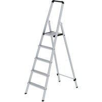 Günzburger Steigtechnik - ml Stufen-Stehleiter einseitig begehbar Aluminium eloxiert 5 Stufen - 011255 von GÜNZBURGER STEIGTECHNIK