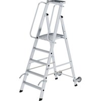 Plattformleiter mit Rollen und Griff 5 Stufen mit Ablageschale - 051085 - Günzburger Steigtechnik von GÜNZBURGER STEIGTECHNIK