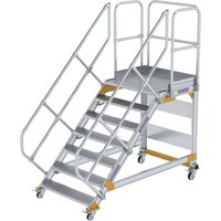 Plattformtreppe 45° fahrbar Stufenbreite 1 m 7 Stufen Aluminium geriffelt - 600807 - Günzburger Steigtechnik Plattformtreppe 45° fahrbar Stufenbreite 1 m 7 Stufen Aluminium geriffelt - 600807 - Günzburger Steigtechnik von GÜNZBURGER STEIGTECHNIK