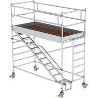 Günzburger Steigtechnik - Rollgerüst 1,35 x 3 m mit Schrägaufstiegen & Ausleger Plattformhöhe 2,35 m - 167120 von GÜNZBURGER STEIGTECHNIK