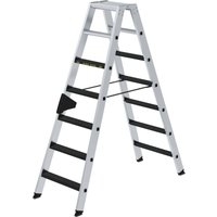 Günzburger Steigtechnik - Stufen-Stehleiter 250 kg beidseitig begehbar mit clip-step R13 2 x 7 Stufen - 043807 von GÜNZBURGER STEIGTECHNIK