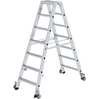 Stufen-Stehleiter beidseitig begehbar mit Rollen 2 x 7 Stufen - 041214 - Günzburger Steigtechnik Stufen-Stehleiter beidseitig begehbar mit Rollen 2 x 7 Stufen - 041214 - Günzburger Steigtechnik von GÜNZBURGER STEIGTECHNIK