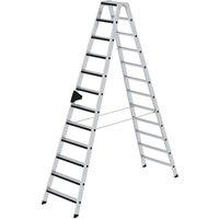 Stufen-Stehleiter beidseitig begehbar mit clip-step relax 2 x 12 Stufen - 042224 - Günzburger Steigtechnik von GÜNZBURGER STEIGTECHNIK