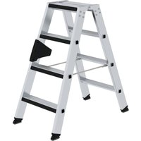 Günzburger Steigtechnik - Stufen-Stehleiter beidseitig begehbar mit clip-step relax 2 x 4 Stufen - 042208 von GÜNZBURGER STEIGTECHNIK