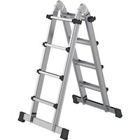 Teleskopleiter 4tlg. mit Traverse 4 x 4 Sprossen - 032122 - Günzburger Steigtechnik von GÜNZBURGER STEIGTECHNIK