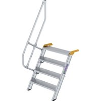 Günzburger Steigtechnik - Treppe 60° Stufenbreite 800 mm 4 Stufen Aluminium geriffelt - 600224 von GÜNZBURGER STEIGTECHNIK