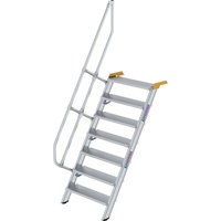 Günzburger Steigtechnik - Treppe 60° Stufenbreite 800 mm 7 Stufen Aluminium geriffelt - 600227 von GÜNZBURGER STEIGTECHNIK
