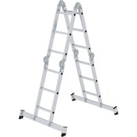 Vielzweckleiter 4tlg. mit nivello-Traverse und Holzbelag 4 x 3 Sprossen - 031322 - Günzburger Steigtechnik von GÜNZBURGER STEIGTECHNIK