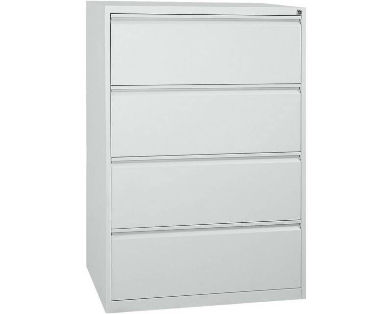 GUERKAN Hängeregisterschrank aus Stahl und mit durchgehender Griffleiste von GUERKAN