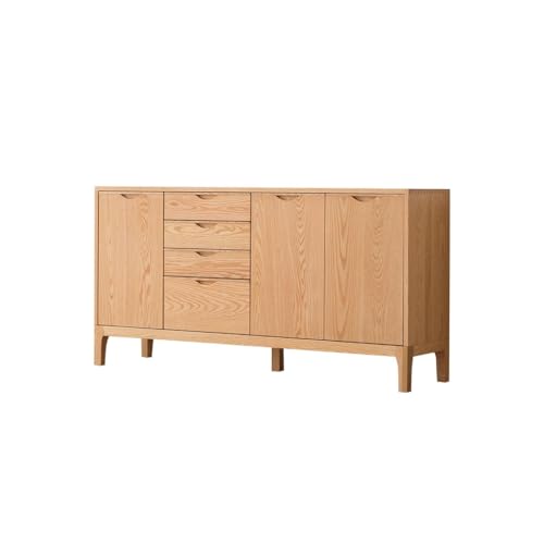 Anrichte 150x40x80cm Aufbewahrungsschrank aus Massivholz im japanischen Stil, moderner Aufbewahrungstisch for den Eingangsbereich, einfache Küchenmöbel for das Zuhause und Restaurant Buffetschrank von GUERNSEY