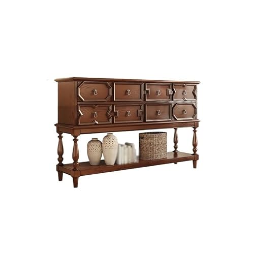 GUERNSEY Sideboard Massivholz Esszimmer Sideboard Modern Bodenschrank Regal Wohnzimmer Veranda Aufbewahrungsschrank Buffetschrank von GUERNSEY