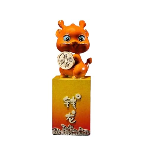 GUERNSEY Statuen-Ornament zum Anziehen von Reichtum Home Bronze Dragon Desktop Auspicious Ornaments Kunsthandwerk Wohnzimmer Büro Dekoration Bücherregal Vitrine Reichtumsdekor von GUERNSEY
