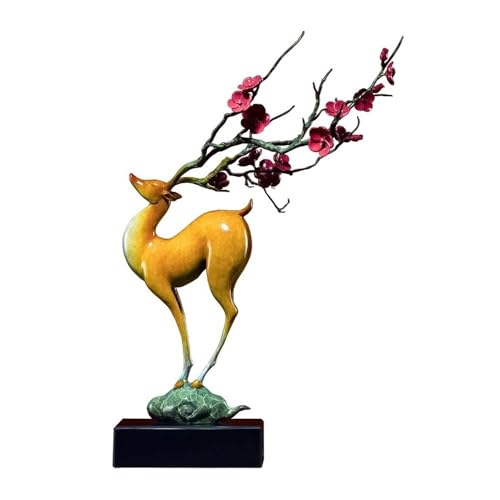 GUERNSEY Statuen-Ornament zum Anziehen von Reichtum Home Bronze Hirsch Ornamente Wohnzimmer Handgemachte Statue Vitrine Büro Desktop Dekoration Auspicious Handwerk Reichtumsdekor von GUERNSEY