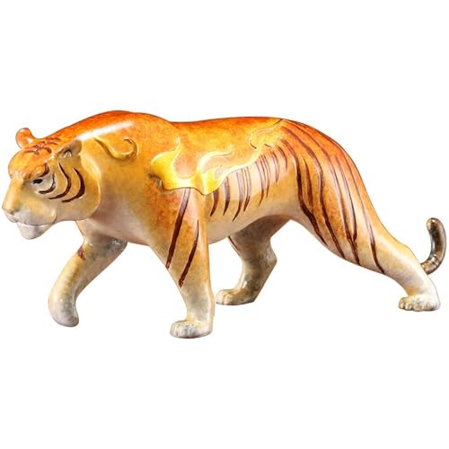 GUERNSEY Statuen-Ornament zum Anziehen von Reichtum Home Bronze Tiger Ornamente Wohnzimmer Handgemachte Statue Vitrine Büro Desktop Dekoration Auspicious Crafts Reichtumsdekor von GUERNSEY