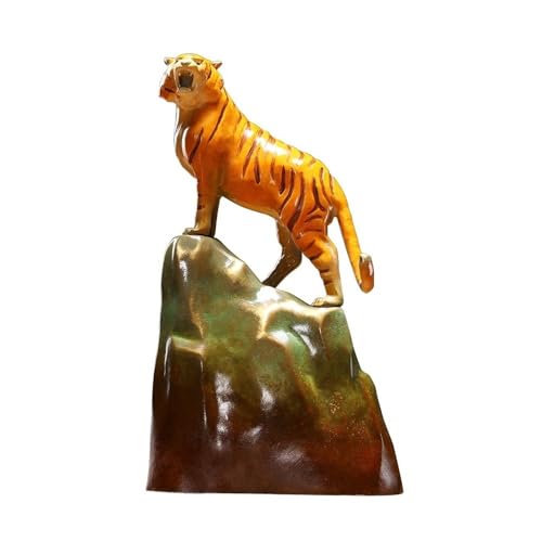 GUERNSEY Statuen-Ornament zum Anziehen von Reichtum Home Bronze Tiger Ornamente Wohnzimmer Handgemachte Statue Vitrine Büro Desktop Dekoration Handwerk Reichtumsdekor von GUERNSEY