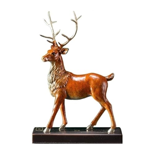 GUERNSEY Statuen-Ornament zum Anziehen von Reichtum Home Kupfer Veranda Ornamente Wohnzimmer TV Schrank Hirsch Dekorationen Handgemachte Statuen Handwerk Reichtumsdekor von GUERNSEY
