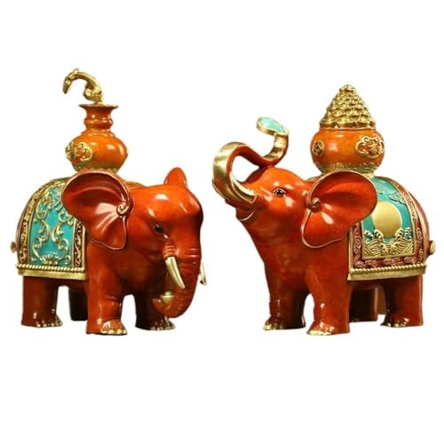 GUERNSEY Statuen-Ornament zum Anziehen von Reichtum Kreative Bronze Elefant Desktop Ornamente Hause Wohnzimmer Handgemachte Statue Handwerk Büro Bücherregal Vitrine Reichtumsdekor von GUERNSEY
