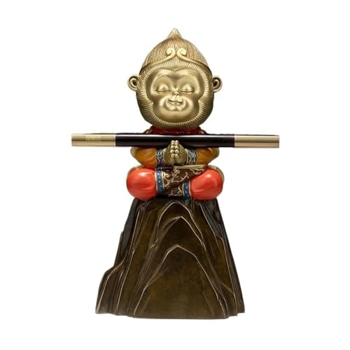 GUERNSEY Statuen-Ornament zum Anziehen von Reichtum Kreative Bronze Monkey King Ornamente Home Wohnzimmer Desktop Handgefertigte Statue Büro Dekoration Handwerk Reichtumsdekor von GUERNSEY