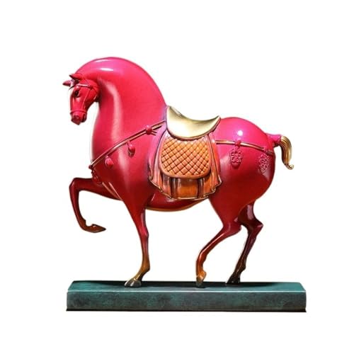 GUERNSEY Statuen-Ornament zum Anziehen von Reichtum Kreative Bronze Pferd Desktop Ornamente Hause Wohnzimmer Handgemachte Statue Handwerk Büro Bücherregal Vitrine Reichtumsdekor von GUERNSEY