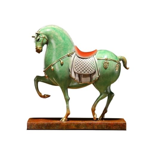GUERNSEY Statuen-Ornament zum Anziehen von Reichtum Kreative Bronze Pferd Desktop Ornamente Hause Wohnzimmer Handgemachte Statue Handwerk Büro Bücherregal Vitrine Reichtumsdekor von GUERNSEY
