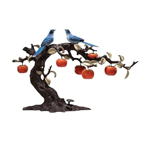 GUERNSEY Statuen-Ornament zum Anziehen von Reichtum Kreative Desktop Kupfer Persimmon Ornamente Hause Wohnzimmer Eingang Handwerk Büro Handgemachte Statue Dekorationen Reichtumsdekor von GUERNSEY