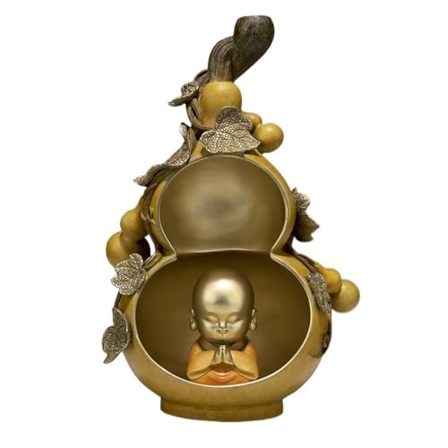 GUERNSEY Statuen-Ornament zum Anziehen von Reichtum Kreative Kupfer Kürbis Ornamente Hause Wohnzimmer Handgemachte Statue Büro Desktop Dekoration Handwerk Reichtumsdekor von GUERNSEY