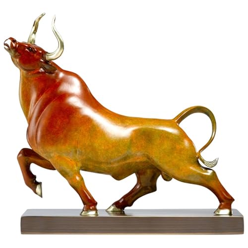 GUERNSEY Statuen-Ornament zum Anziehen von Reichtum Kreative Kupfer Kuh Desktop Ornamente Hause Wohnzimmer Handgemachte Statue Büro Vitrine Dekoration Handwerk Reichtumsdekor von GUERNSEY