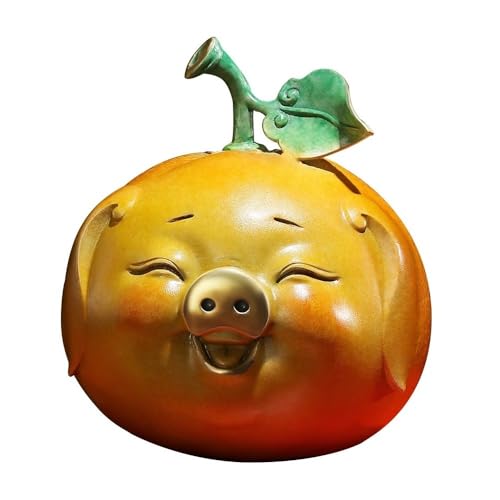 GUERNSEY Statuen-Ornament zum Anziehen von Reichtum Kreative Kupfer Orange Desktop Ornamente Hause Wohnzimmer Handgemachte Statuen Büro Vitrine Dekorative Handwerk Reichtumsdekor von GUERNSEY
