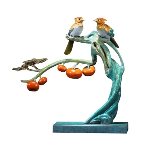 GUERNSEY Statuen-Ornament zum Anziehen von Reichtum Kreative Kupfer Persimmon Desktop Ornamente Hause Wohnzimmer Handgemachte Statuen Büro Vitrine Dekorative Handwerk Reichtumsdekor von GUERNSEY