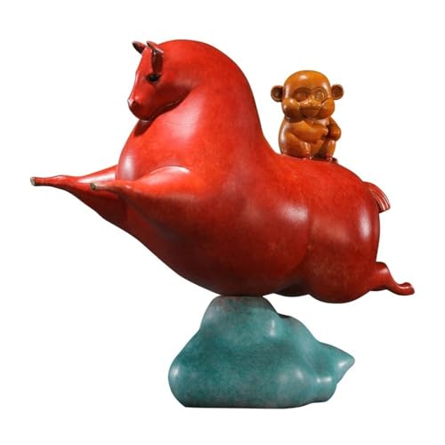 GUERNSEY Statuen-Ornament zum Anziehen von Reichtum Kreative Kupfer Pferd Desktop Ornamente Hause Wohnzimmer Handgemachte Statue Büro Vitrine Dekoration Handwerk Reichtumsdekor von GUERNSEY