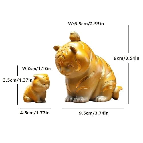 GUERNSEY Statuen-Ornament zum Anziehen von Reichtum Kreative Kupfer Tiger Desktop Ornamente Hause Wohnzimmer Handgemachte Statue Handwerk Büro Bücherregal Vitrine Reichtumsdekor von GUERNSEY