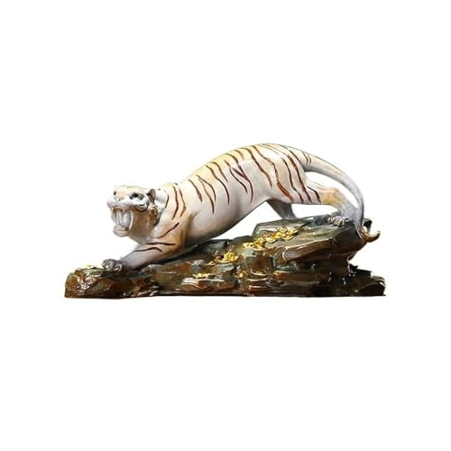 GUERNSEY Statuen-Ornament zum Anziehen von Reichtum Kreative Kupfer Tiger Desktop Ornamente Hause Wohnzimmer Handgemachte Statue Handwerk Büro Bücherregal Vitrine Reichtumsdekor von GUERNSEY