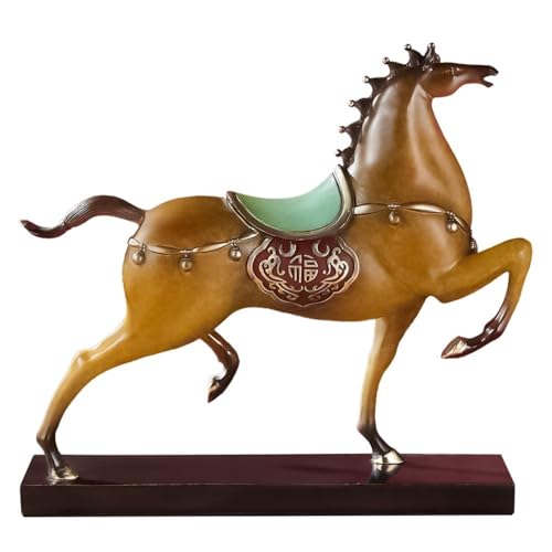 GUERNSEY Statuen-Ornament zum Anziehen von Reichtum Kreative farbige Bronze Pferd Desktop Ornamente Home Wohnzimmer handgefertigte Statue Handwerk Büro Vitrine Reichtumsdekor von GUERNSEY