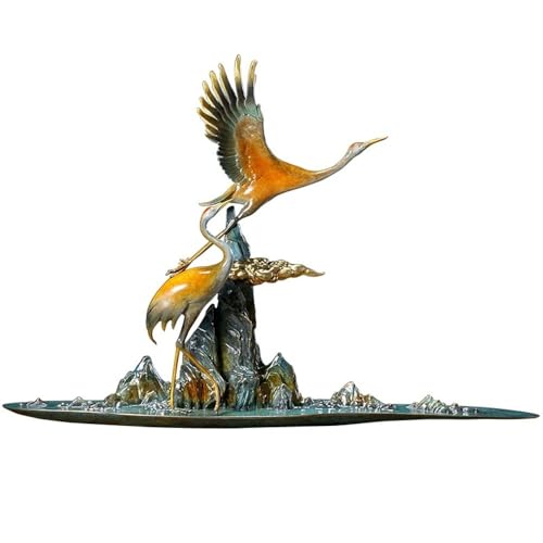 GUERNSEY Statuen-Ornament zum Anziehen von Reichtum Kreative farbige Kupfer-Desktop-Ornamente for Zuhause, Wohnzimmer, handgefertigte Statue, Kunsthandwerk, Büro, Bücherregal, Vitrine Reichtumsdekor von GUERNSEY