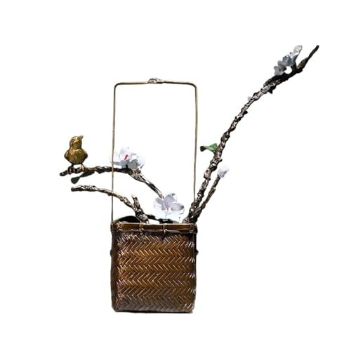 GUERNSEY Statuen-Ornament zum Anziehen von Reichtum Kupfer Elster Blumenkorb Desktop Ornamente Alle Messing Chinesischen Wohnzimmer TV Schrank Handwerk Statuen Reichtumsdekor von GUERNSEY