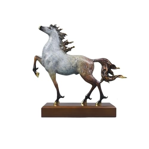 GUERNSEY Statuen-Ornament zum Anziehen von Reichtum Messing Pferd Ornamente Drachen for Erfolg Wohnzimmer Büro Desktop Dekoration Bücherregal Handwerk Reichtumsdekor von GUERNSEY